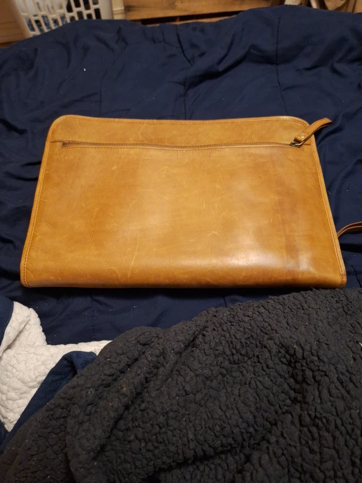 MALETÍN PORTAFOLIO RAWLINGS DE BÉISBOL CUERO TOSTADO MARRÓN CLARO - ¡DIFÍCIL DE ENCONTRAR! ¡OFERTA! ENVÍO GRATUITO Foto 3 de 4