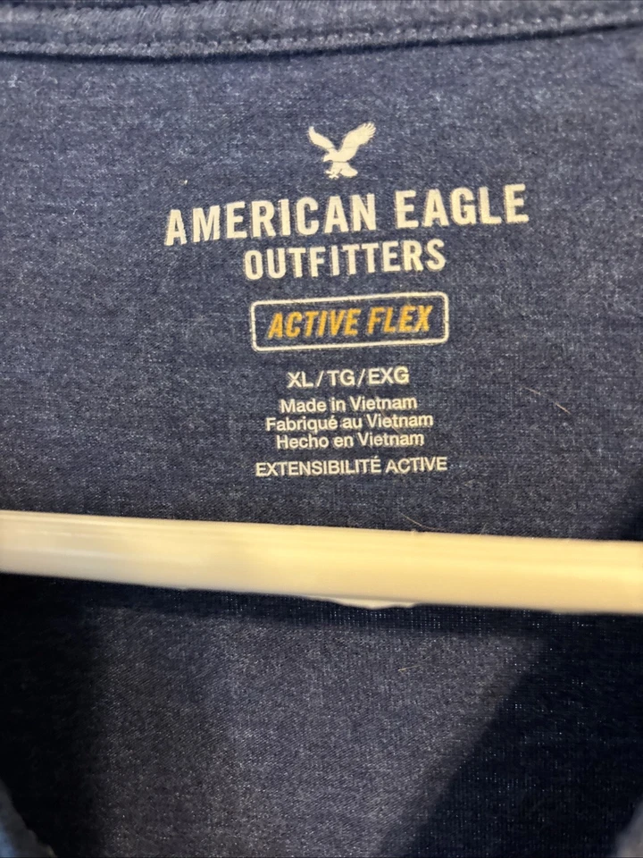 Top American Eagle Outfitters Active Flex Damas Talla XL Azul Marino Gris Letras  Foto 3 de 4
