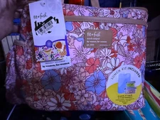 Fit & Fresh Insulated Lunch Bag w/Salad Container-Pink Floral NEW ICE!