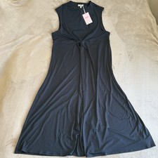 Old Navy Women's XXL Navy Blue Sleeveless Knot Front Jersey Maxi Dress