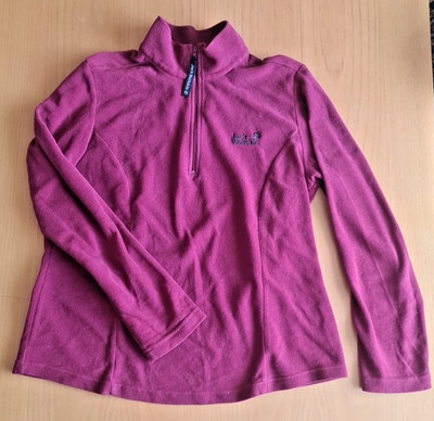 Damen Fleece Pullover weinrot Jack Wolfskin Gr. 46 leicht