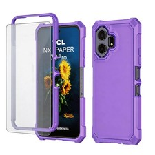 For TCL NXTPAPER 70 Pro 5G Phone Case with Screen Protector, Front Silicone Bump