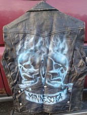 leather biker vest vintage