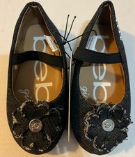 BEBE Infant Girls Shoes Flats Dark Denim NEW