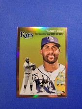 2023 Topps Chrome Platinum Anniversary Yandy Diaz #163 Rose Gold Refractor /75