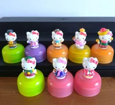 Hello kitty Bottle Cap Holder Lot of 8 National costume ver Color Pink Purple