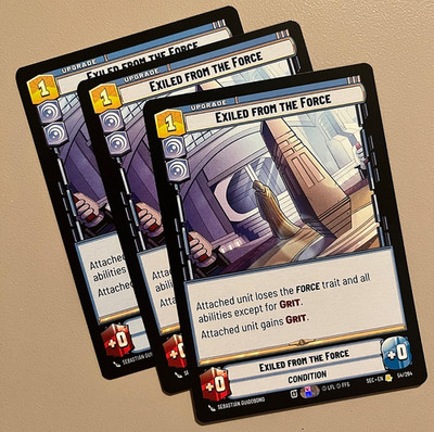 Star Wars Unlimited Exiled From The Force x3 Play Set Secrets Of Power