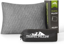 PEUJEW Small Shredded Memory Foam Pillow, Camping Pillow Travel Pillow