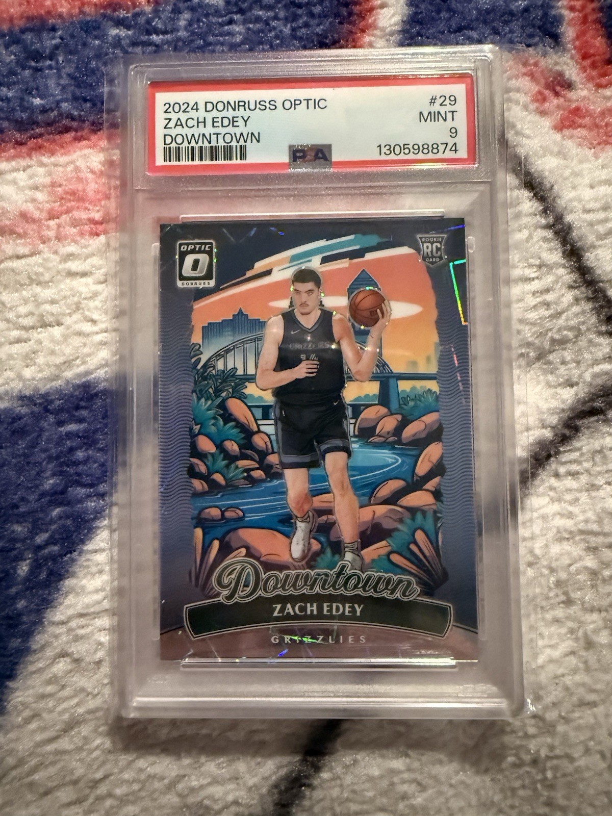 2024-25 Panini Donruss Optic Zach Edey Downtown Case Hit SSP 