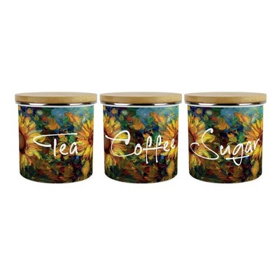 Sonnenblumen Impressionismus Tee, Kaffee & Zucker Vorratsdosen - Küche Set