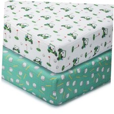 Muslin Crib Sheets 2 Pack, 100 Cotton Neutral Baby Crib Sheets for Standard