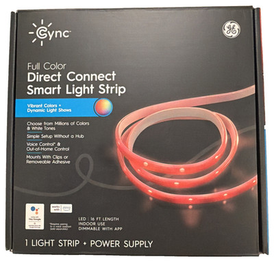GE Cync Dynamic Effects Smart LED Light Strip 16ft Sync RGBW WiFi Alexa New