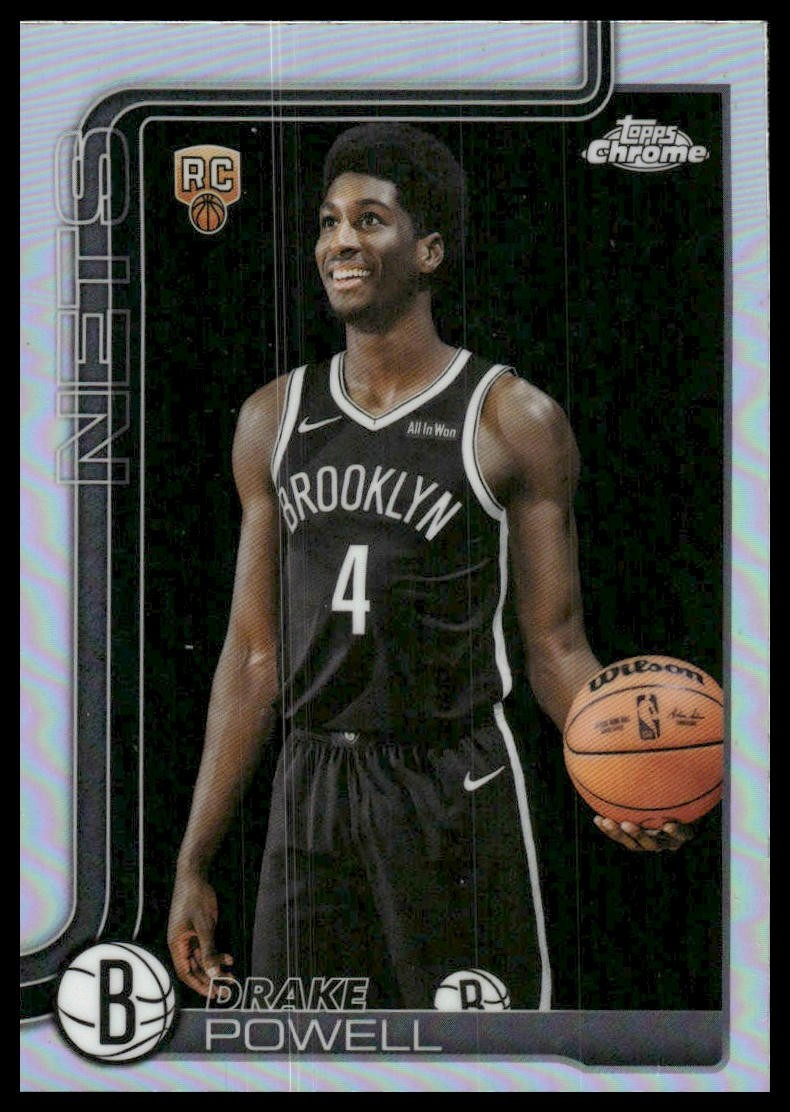 Drake Powell Rookie 2025-26 Topps Chrome Basketball #272 Refractor Nets