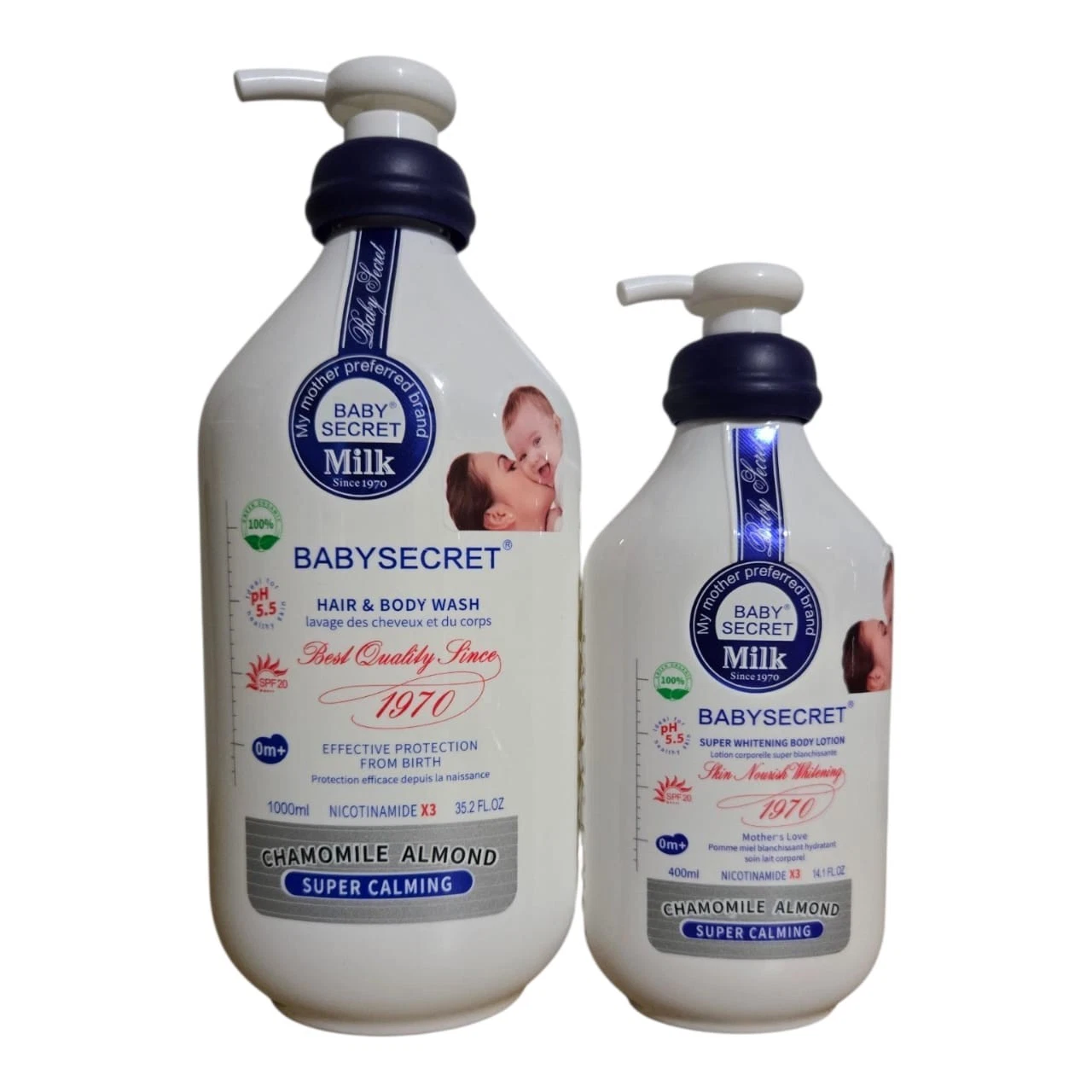 Baby Secret Super Whitening Chamomile Almond Lotion, Wash Protects From Day Old
Opens in a new windo