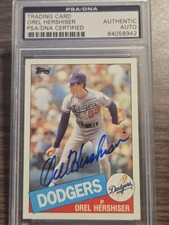 1985 Topps #493 Orel Hershiser Signed Rookie Card Autograph RC Auto PSA Dodgers. rookie card picture