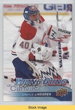 2016 Upper Deck UD Canvas Young Guns Charlie Lindgren #C104 Rookie RC READ 6eg