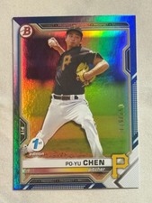 2021 Bowman Draft 1st Edition Blue Foil Po-Yu Chen /150 #BD-151 Pirates