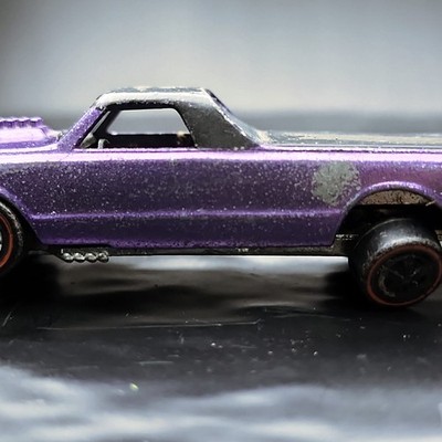 1968 Hot Wheels Redline Custom Fleetside Purple Truck Original 16