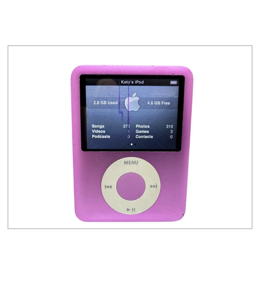Apple iPod Nano 3th Generation 8 GB Music Storage Pocket Rare Old Pink - Image 3 of 4