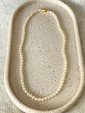 Vintage Faux Pearl Collar Necklace Gold Tone Clasp Romantic Classic Feminine