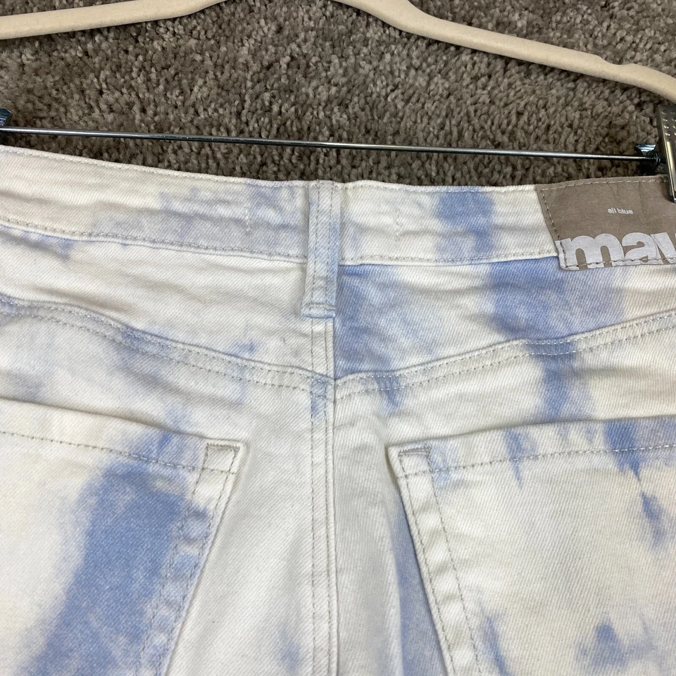 Mavi 牛仔裤牛仔剪裁短裤女式 26 码蓝色中腰酸洗生下摆 — 第 4/4 张图片