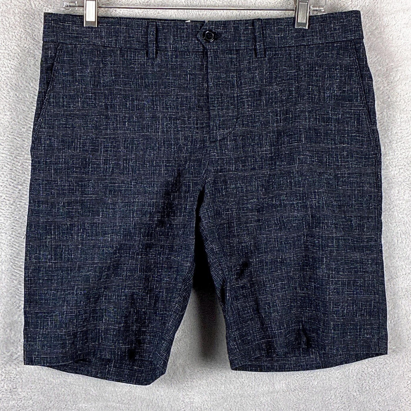 J Lindeberg Shorts Mens 31 (32) Charcoal Gray Linen Golf Casual Outdoor Preppy