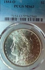 1884-O MS63 Radiant PCGS New Orleans Mint Morgan Silver Dollar