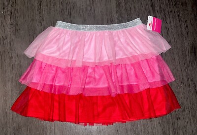 Way To Celebrate Valentines Twill Skirt Girls Size Large  10/12 NWT