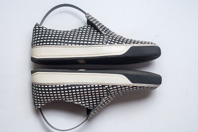 LANVIN Mens White Black Woven Leather Slip On Size 6 | eBay display picture 2