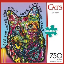 Cat Lady 750 Piece Puzzle