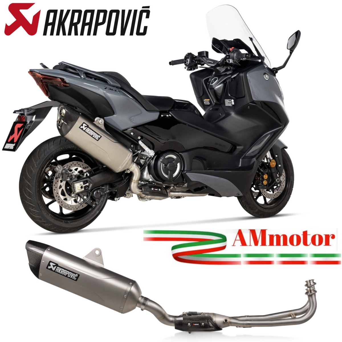Complete Exhaust Akrapovic Yamaha T-Max 560 2022 Motorcycle Racing