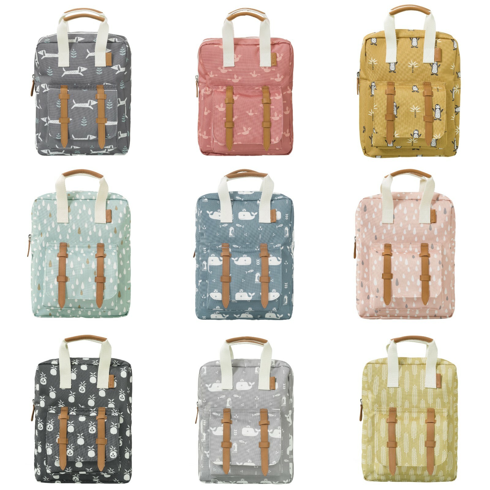 Mochila pequeña - de botellas de PET recicladas - por diferentes motivos