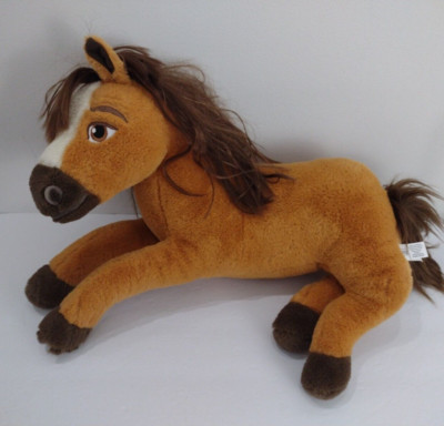 Spirit Riding Free Large Plush Horse Dream Works 2020 Long Mane Hair Laying Down