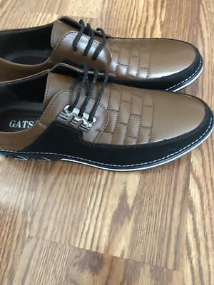 Gatsby Oxford Derby Mens Leather Shoes - Brown - US size  display picture 1