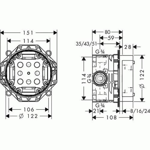 Hansgrohe Logis Logis Logis Unterputz-Brause-Einhebelmischer Fertigmontageset, iBox e97586 Hansgrohe Logis Logis Logis Unterputz-Brause-Einhebelmischer Fertigmontageset, iBox e97586
