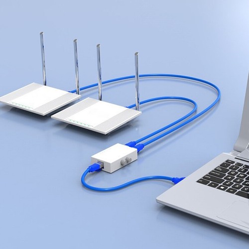 RJ45 Network Switch Ethernet Network Box Switcher Manual Sharing Switch Adap-*- - Photo 6/8