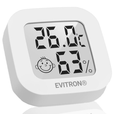 Mini Thermometer Hygrometer Luftfeuchtigkeit Temperatur Digital Gerät Weiß