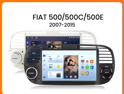 ANEQU Autoradio Fiat 500 Abarth 2007-2015 Android 13 schermo multimediale Stereo GPS