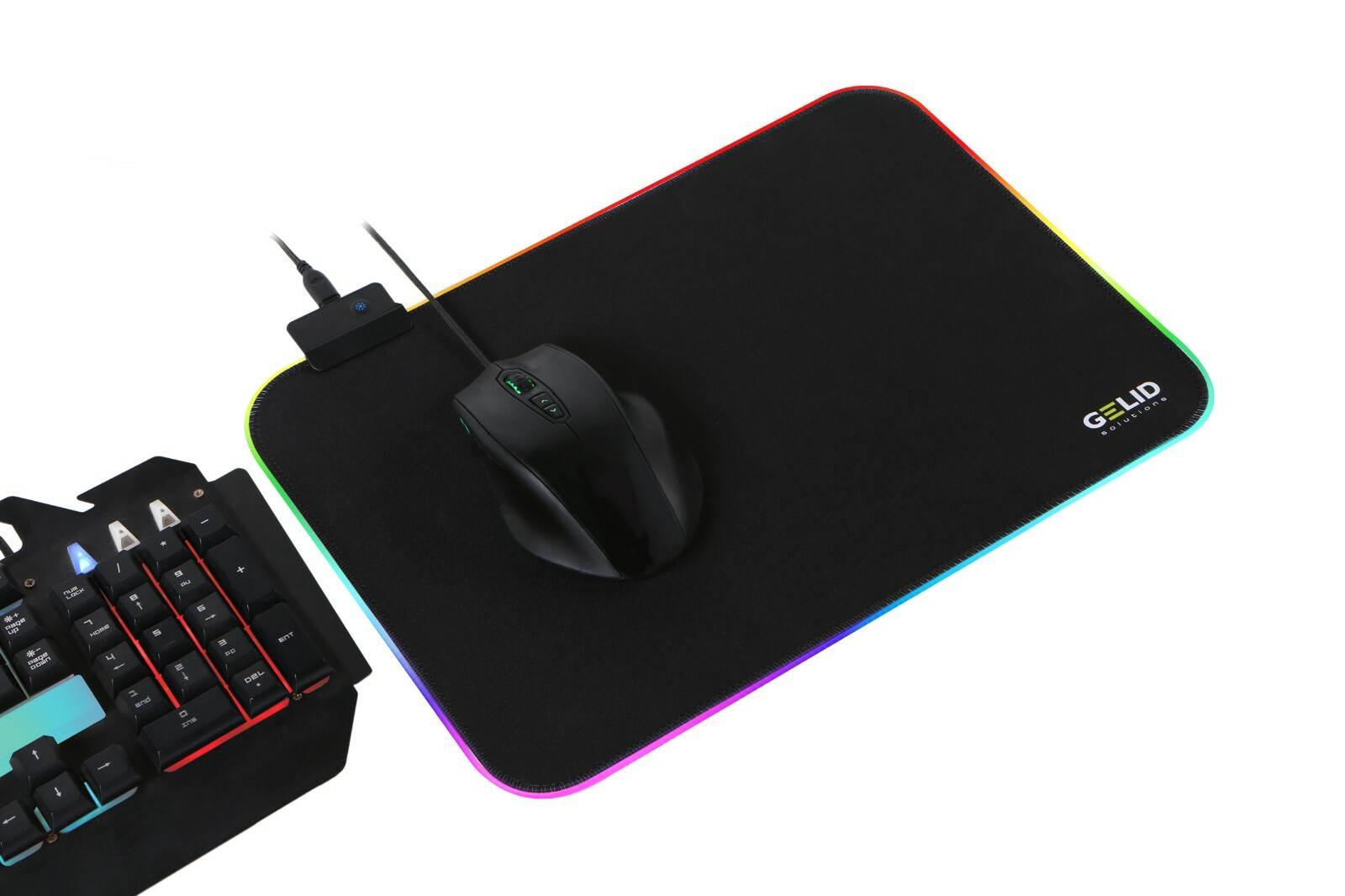 Gelid Nova Small RGB Gaming Mousepad 14 RGB Presets Anti Slip 350 x 250 x 3mm