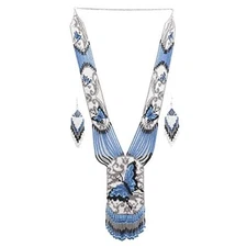 Handmade Necklace Seed Bead Boho American Style Netiv Beaded Multi Strand