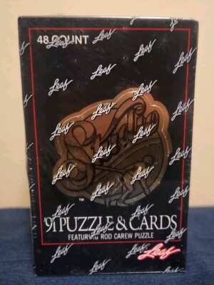 1991 Leaf Studio Factory Sealed Baseball Box. Rod Carew Puzzle (48 Sealed Packs)