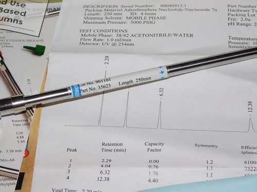 Alltech Adsorbosphere NUCLEOTIDE-NUCLEOSIDE 7u 250x4.6mm HPLC column; 35623 - Picture 4 of 6