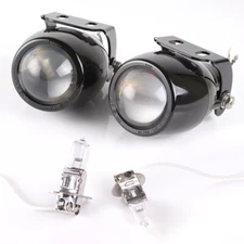 Sirius NS2417 fog light pair + replacement H3 halogen color bulbs x2pcs ε