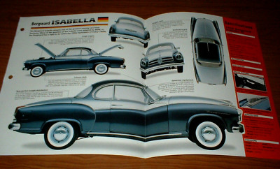 1958 BORGWARD ISABELLA TS ORIGINAL IMP BROCHURE SPECS INFO 58 57 56 55 54