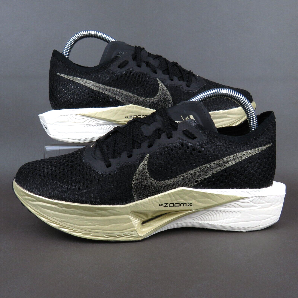 Nike ZoomX VaporFly Next% 3 Black Gold Womens Running Shoes Size 9