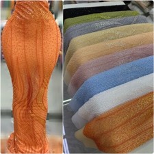 YQOINFKS Beaded Net Fabric Women Luxury Bridal Dress Embroidery Tulle Lace Dress