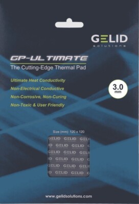 Gelid Solutions GP Ultimate 3,0 mm Wärmeleitpad 120 x 120 x 3,0 mm 15 W/mK RM48 Del