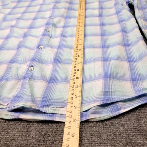 Peter Millar Button Down Tartan Plaid Long Sleeve Shirt Mens L Summer Casual - Picture 7 of 12