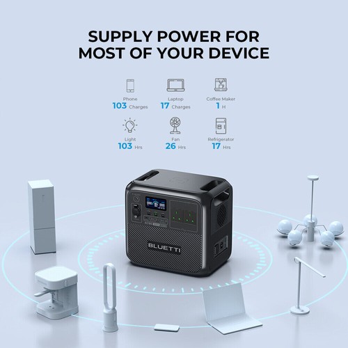 BLUETTI AC180 Portable Power Station Solar Generator 1152Wh LiFePO4 Battery Trip - Picture 4 of 16