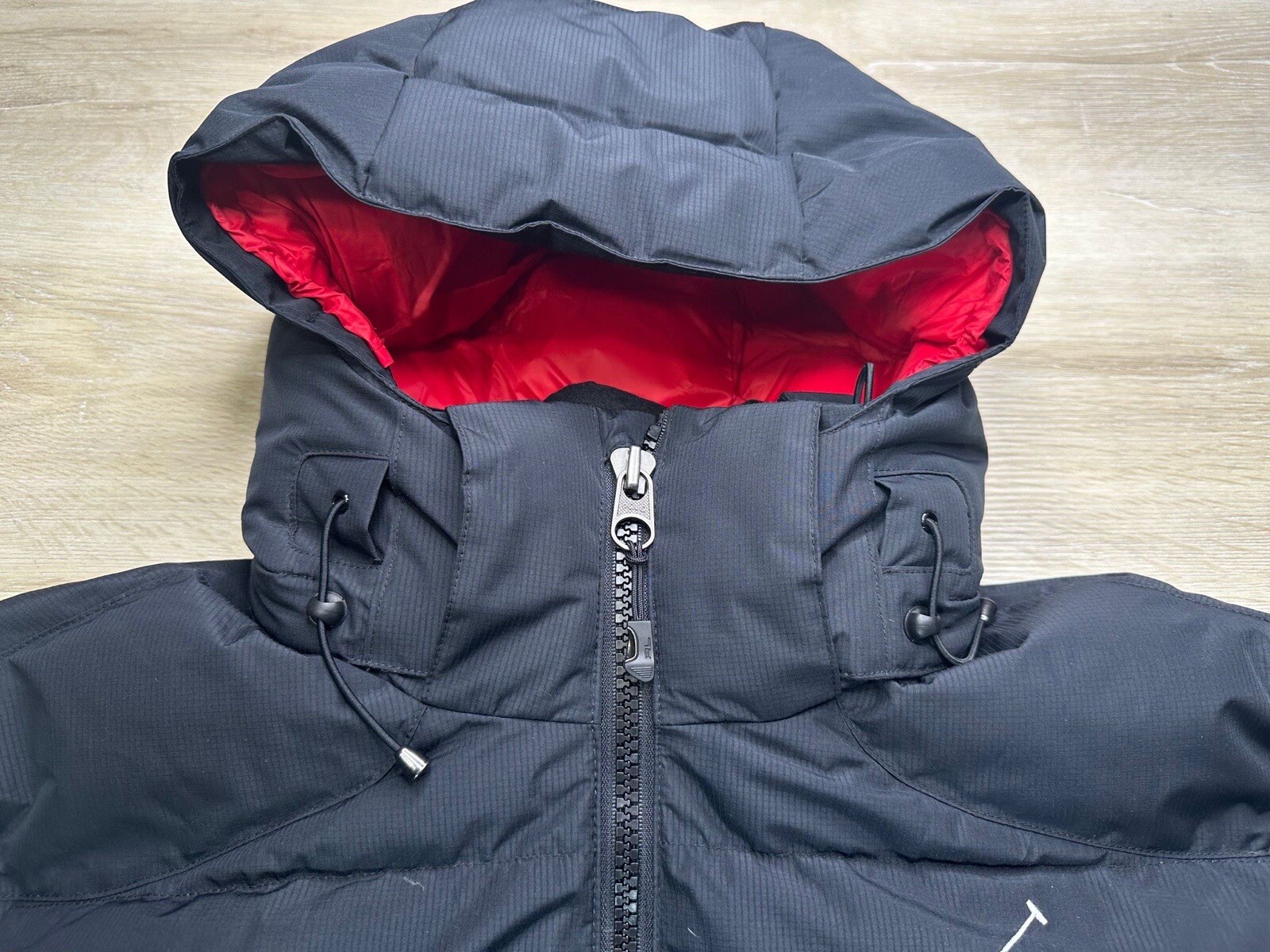 Polo Ralph Lauren Uomo Big&Tall Giacca Cappotto Nero 2XB Big Pony Cappuccio Tampone